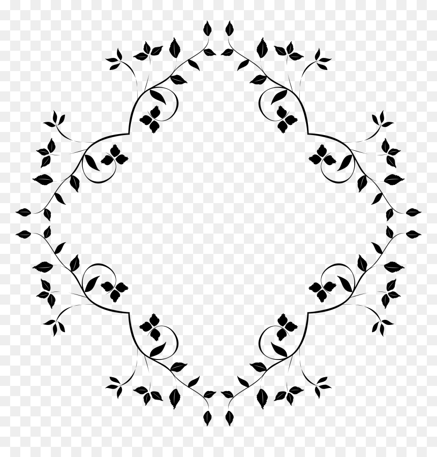Circle, HD Png Download - leaves frame png