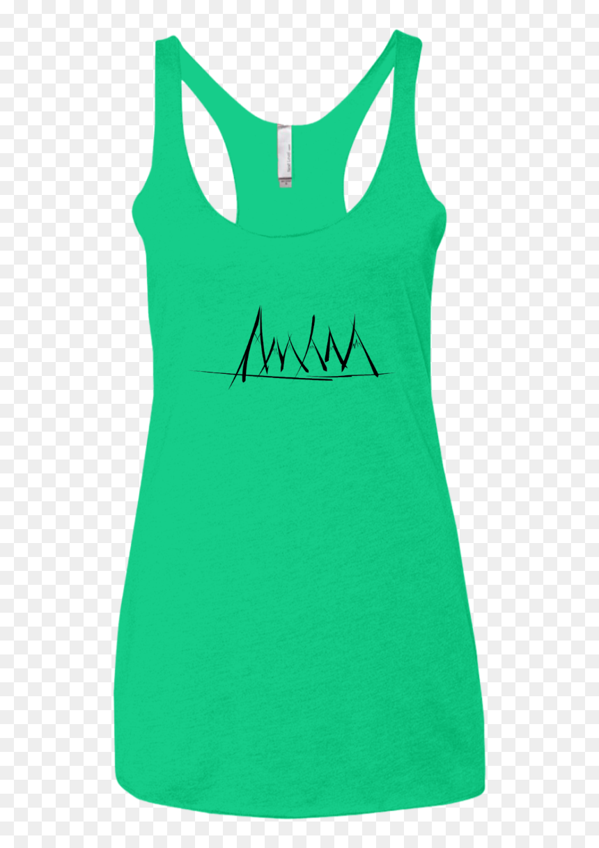 Next Level Women's Triblend Racerback Tank 6733, HD Png Download - green brush stroke png
