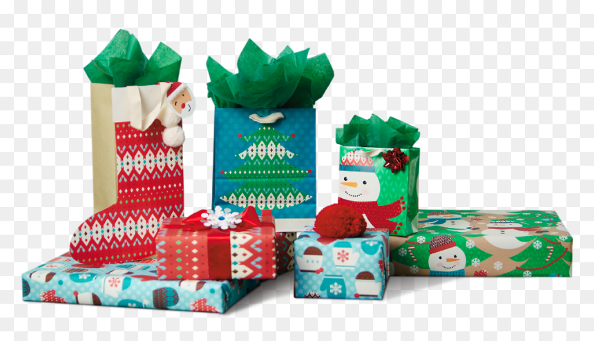 Christmas Transparent Wrapping Paper, HD Png Download - christmas box png