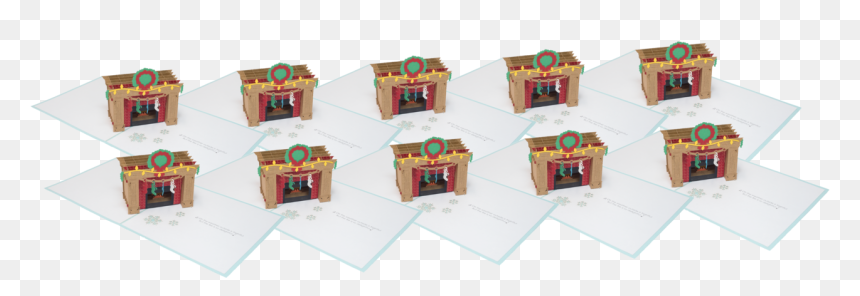 Box, HD Png Download - christmas fireplace png