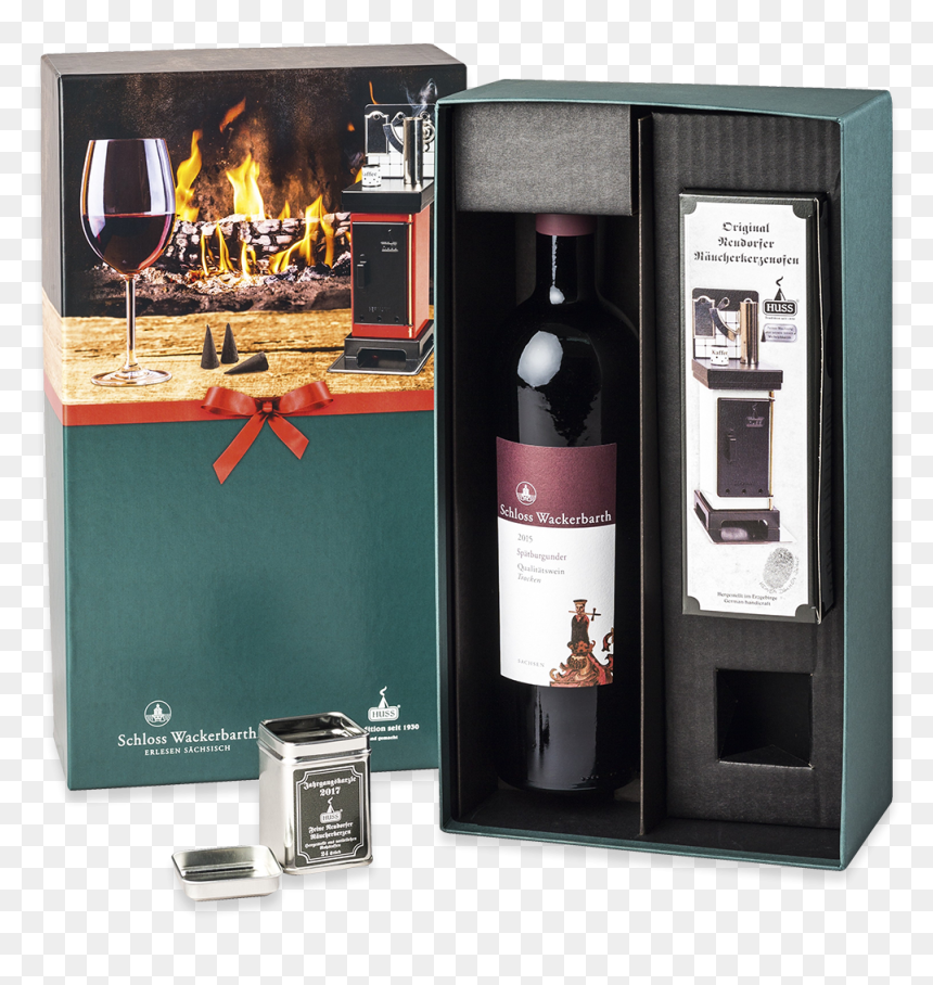 Wine Bottle, HD Png Download - christmas fireplace png