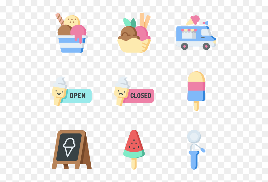 Ice Cream Shop Icon, HD Png Download - ice cream vector png