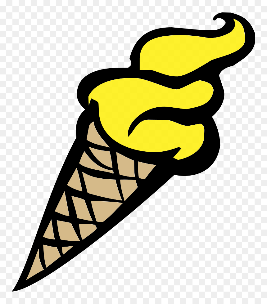 Foods Black And White Clipart, HD Png Download - ice cream vector png