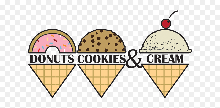 Ice Cream Donut Cookie, HD Png Download - ice cream cone clipart png