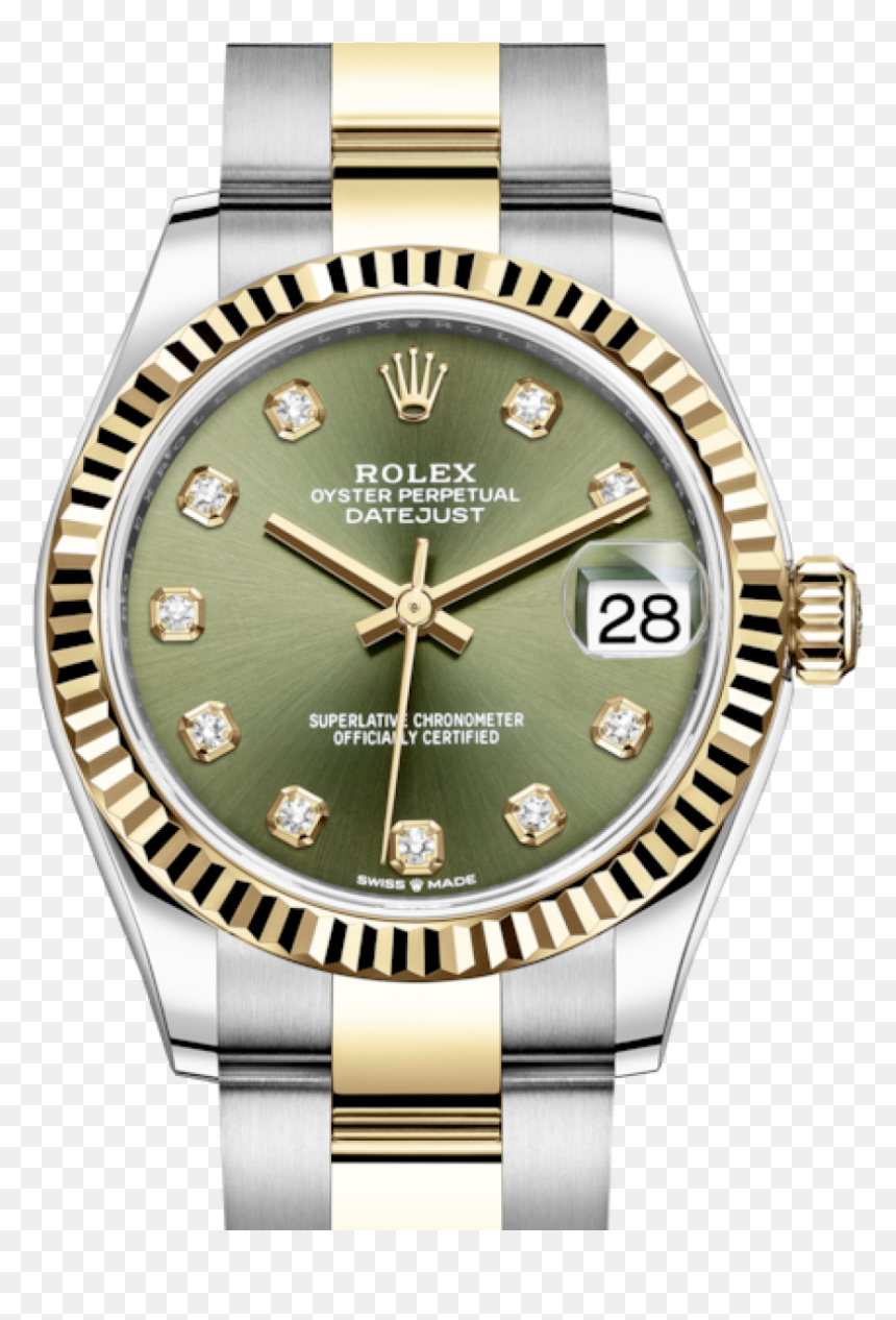 Rolex Datejust Oyster 31, HD Png Download - green diamond png