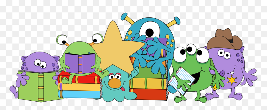 Reading Monsters, HD Png Download - mardi gras beads border png