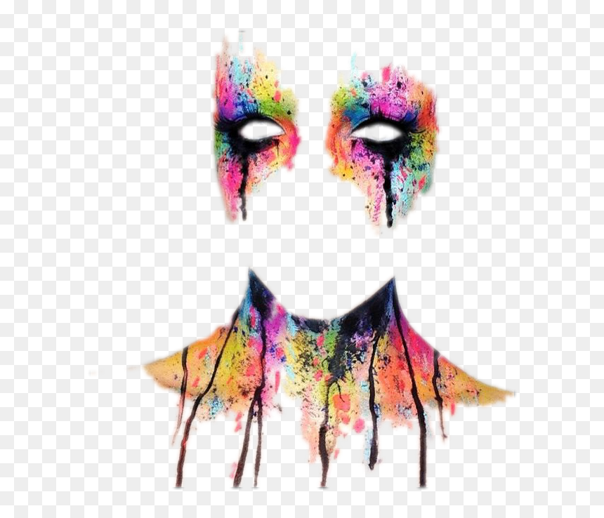 Art Makeup Looks, HD Png Download - paint png tumblr