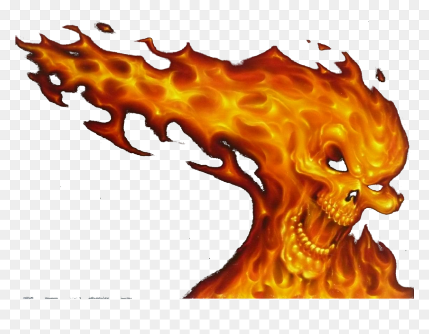 Flaming Skull Png Transparent, Png Download - flaming skull png