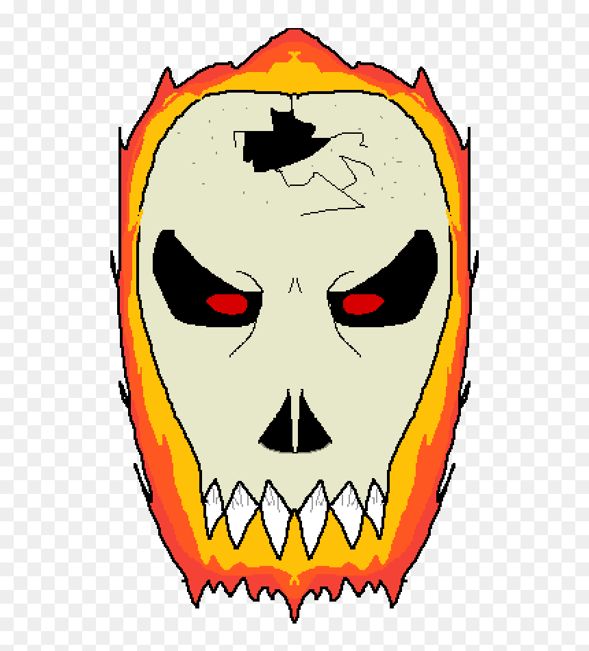 Illustration, HD Png Download - flaming skull png