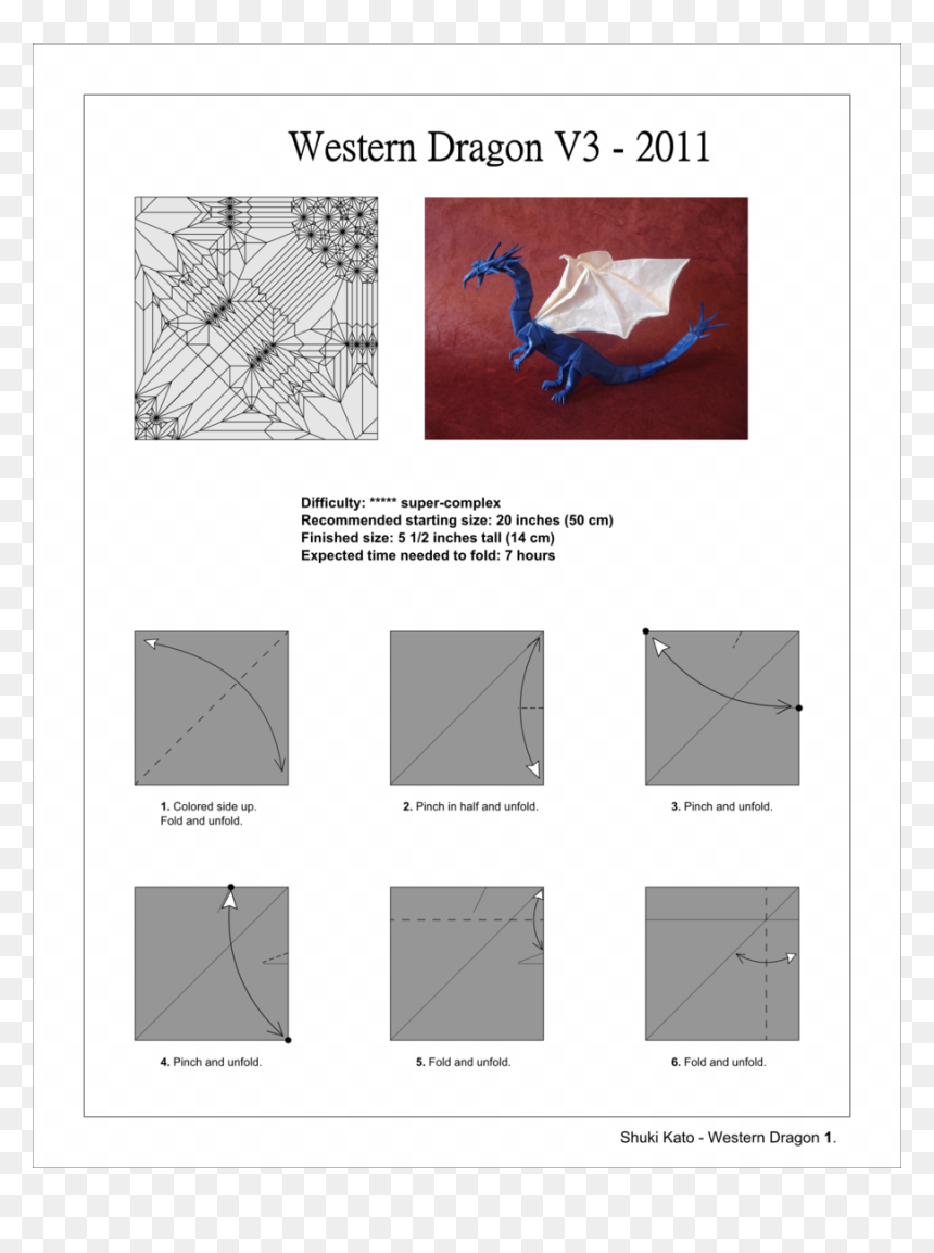 Origami Western Dragon Cp, HD Png Download - origami crane png