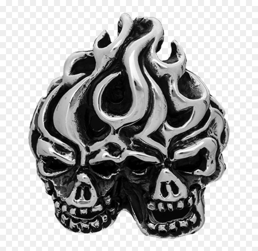 Skull, HD Png Download - flaming skull png