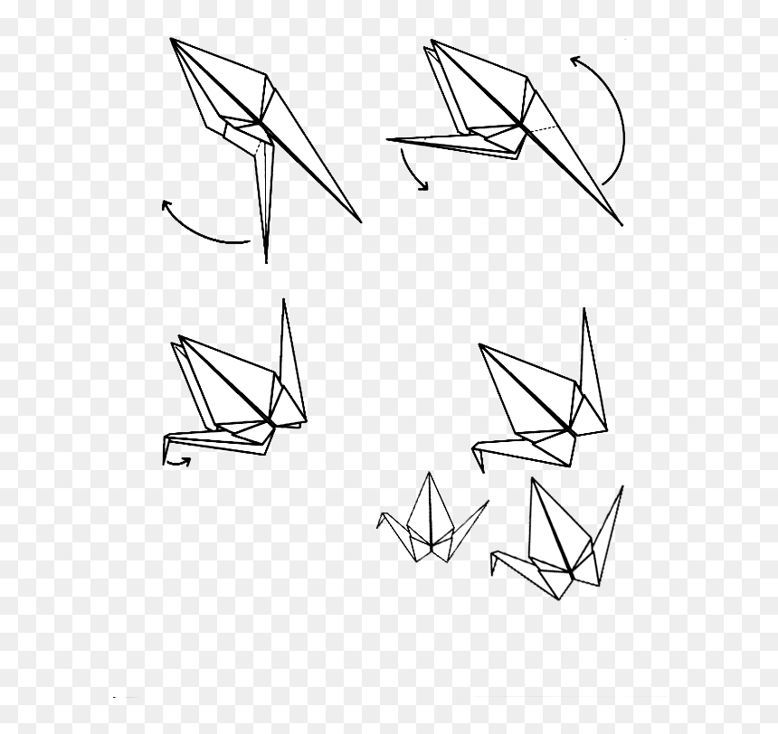 Triangle, HD Png Download - origami crane png