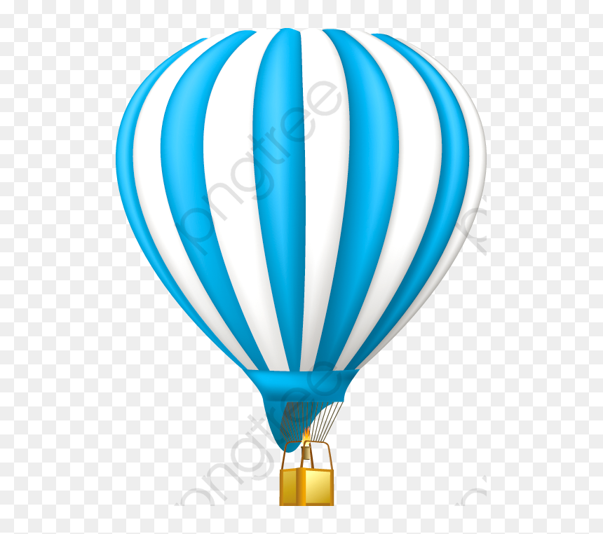 Hot Air Balloon Blue Png, Transparent Png - hot air ballon png