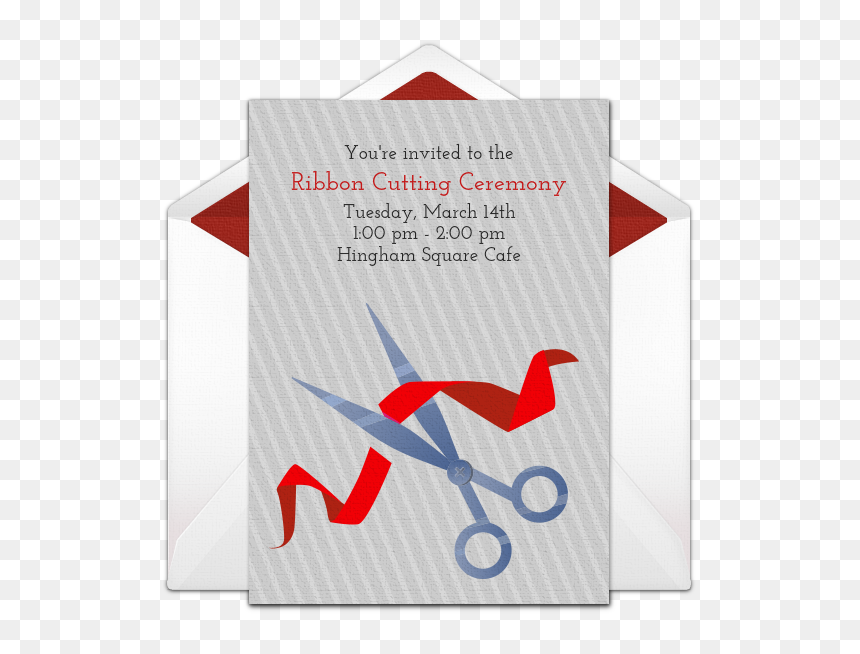 Ribbon Cutting Invitation, HD Png Download - grand opening ribbon png