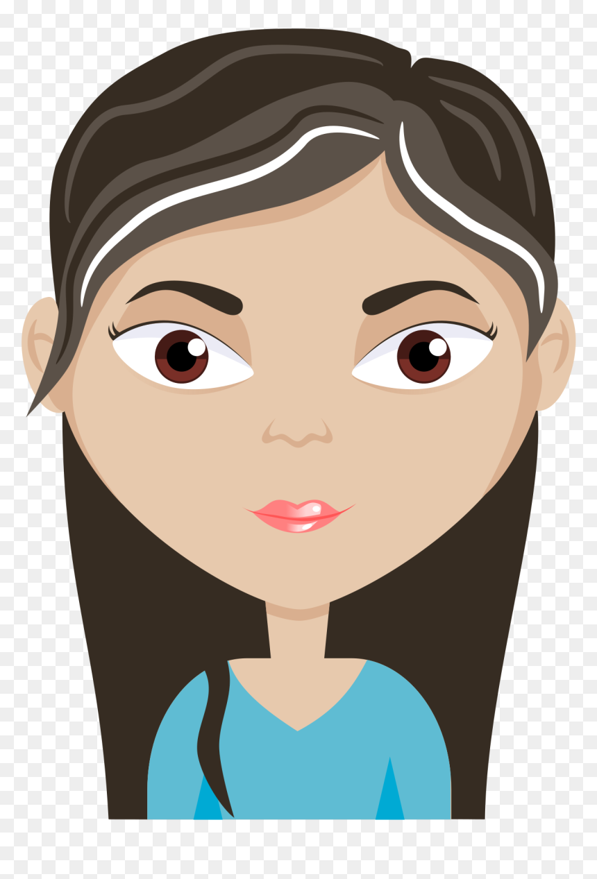 Cartoon Female Avatar, HD Png Download - cartoon head png