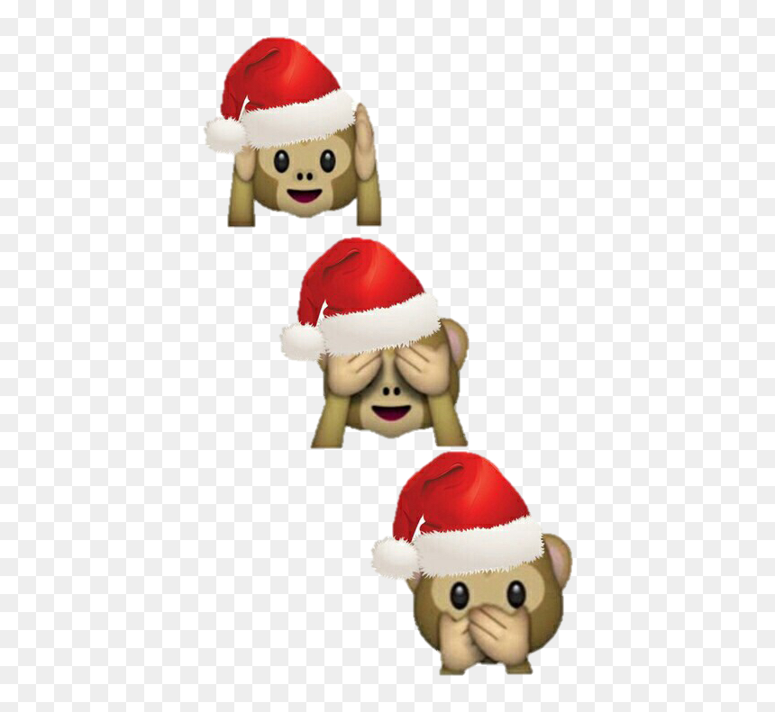 Christmas Monkey Emoji, HD Png Download - snowman emoji png