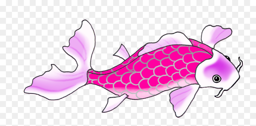 Koi, HD Png Download - fish drawing png