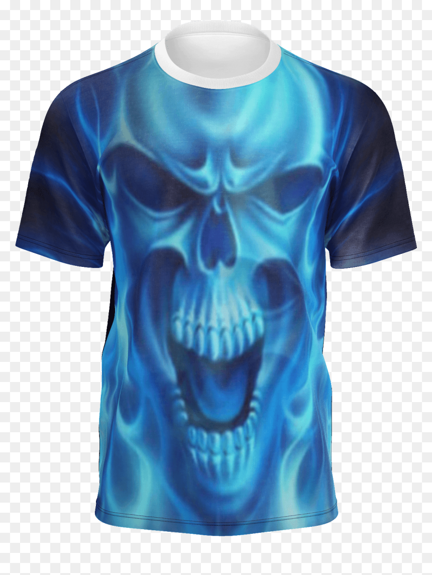 Skull, HD Png Download - blue skull png