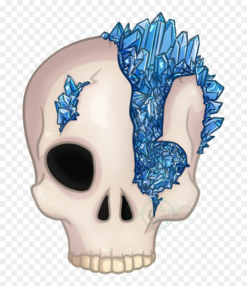 Skull, HD Png Download - blue skull png