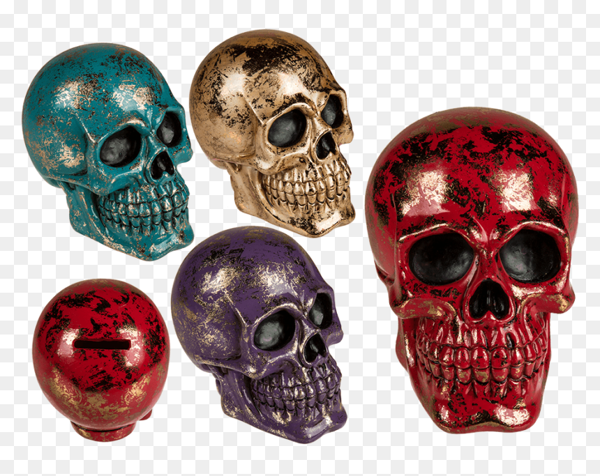 Piggy Bank, HD Png Download - blue skull png