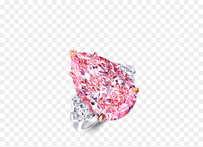 A Graff Ring Featuring A Fancy Vivid Pink Internally - Graff Pink Rings, HD Png Download - fancy ornaments png