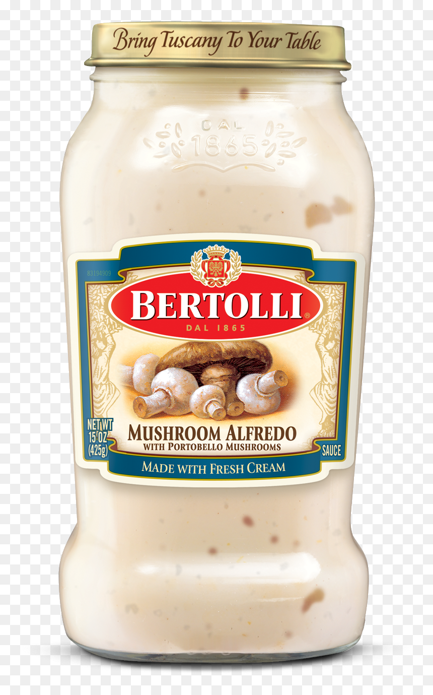 Bertolli Alfredo Sauce, HD Png Download - button mushroom png