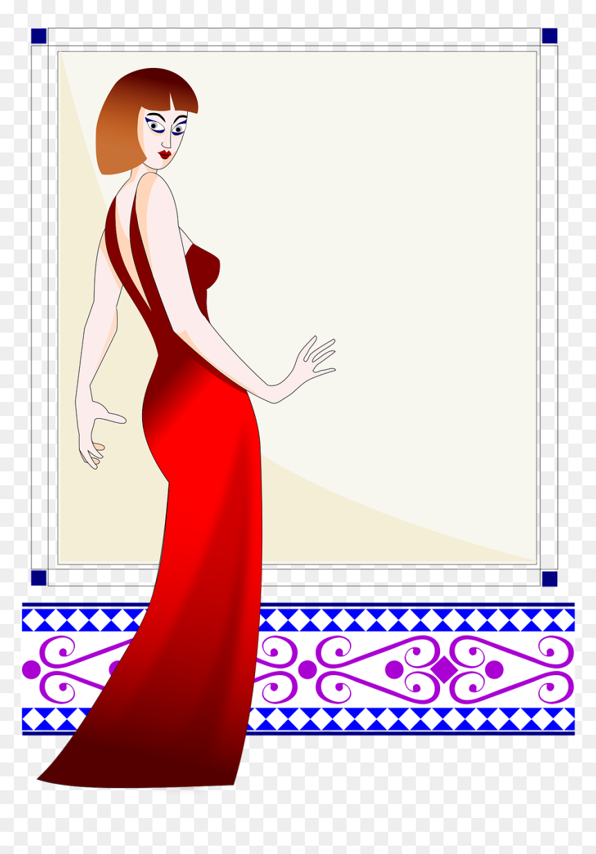 Illustration, HD Png Download - women dress png