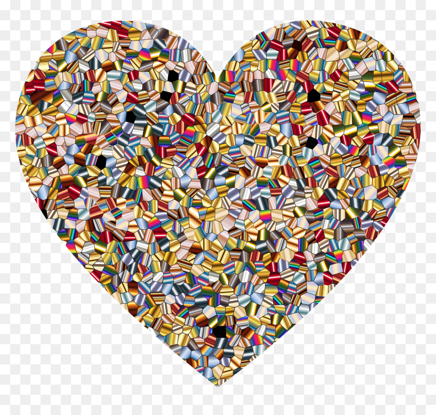Shimmering Iridescent Mosaic Tiles 2 Heart Clip Arts - Star Mosaic, HD Png Download - tiles png