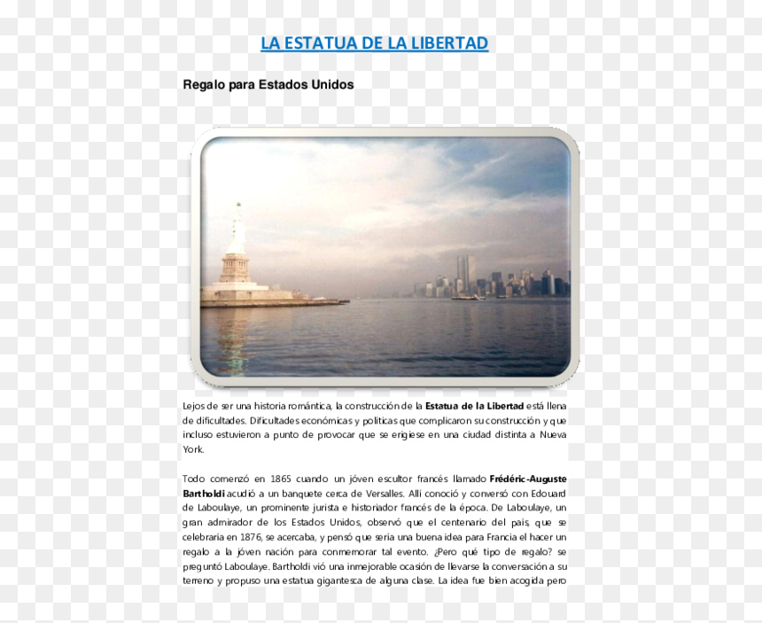 Lake Freighter, HD Png Download - estatua de la libertad png