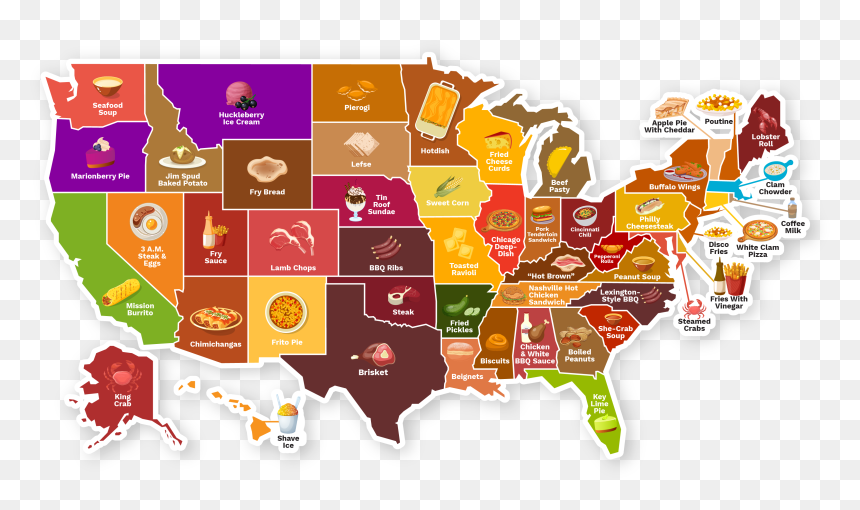 Top Must-try Food By State - Illustration, HD Png Download - descendants apple png