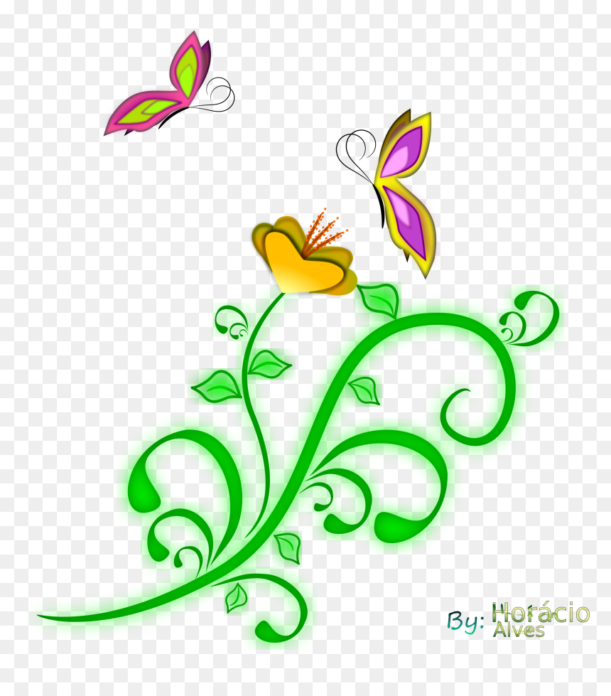 Borboletas Clip Arts - Spring Vine, HD Png Download - borboletas png