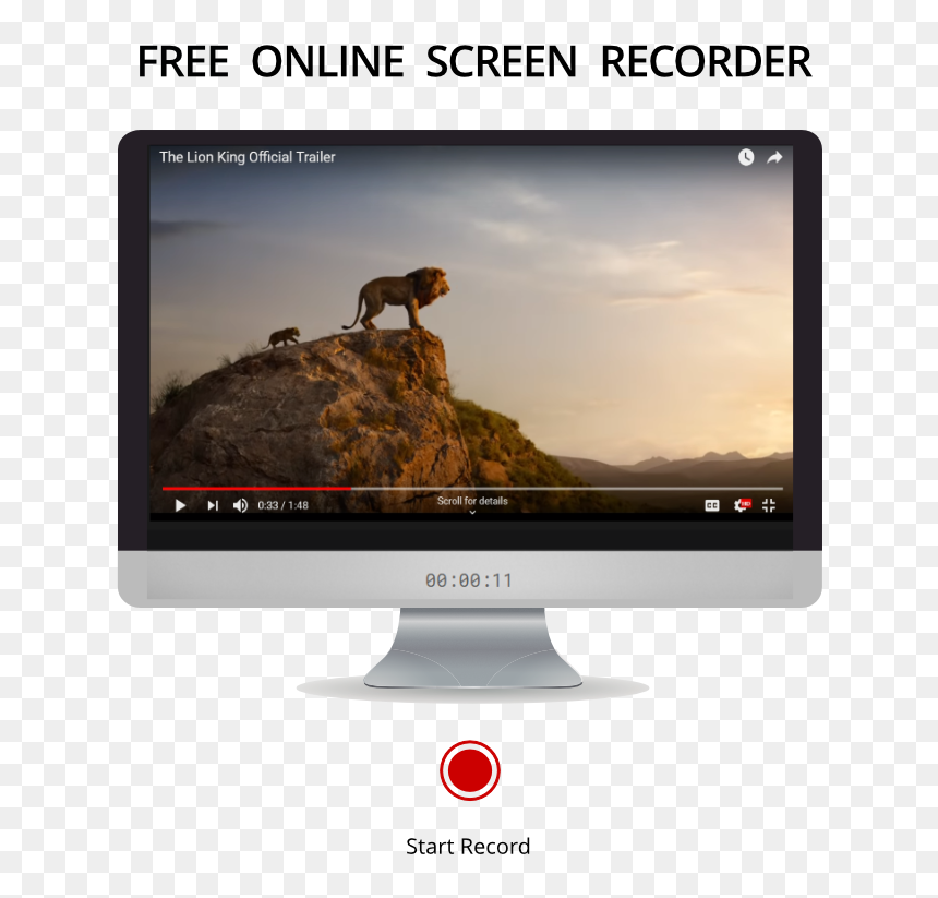 Led-backlit Lcd Display, HD Png Download - record button png