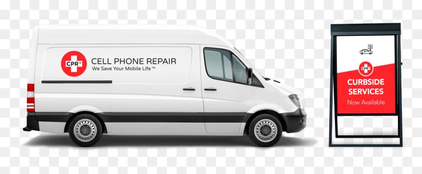 White Van Open Door, HD Png Download - cell phone repair png