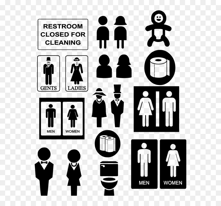 Clip Art, HD Png Download - restroom sign png