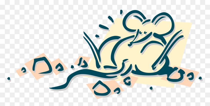 Vector Illustration Of Rodent Mouse Gorged On Cheese - Calligraphy, HD Png Download - cheese vector png
