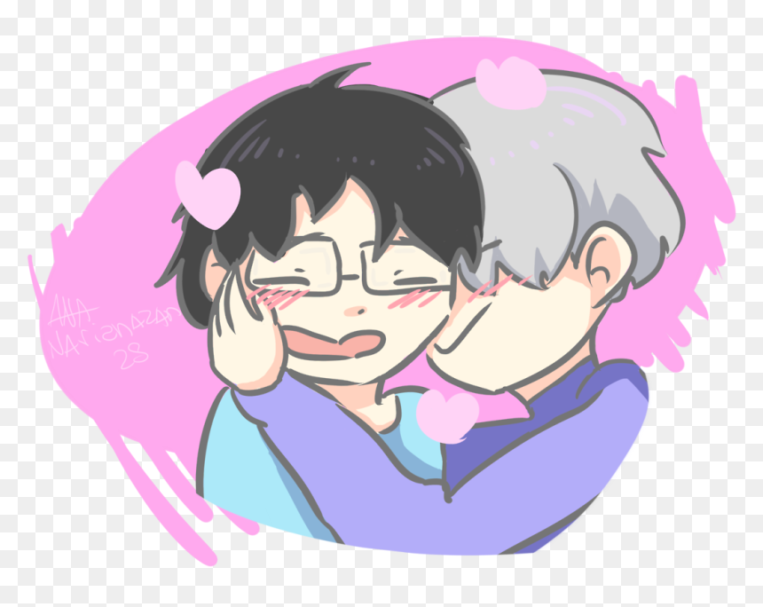 A Lot Of Love From This Couple - Cartoon, HD Png Download - yuri katsuki png