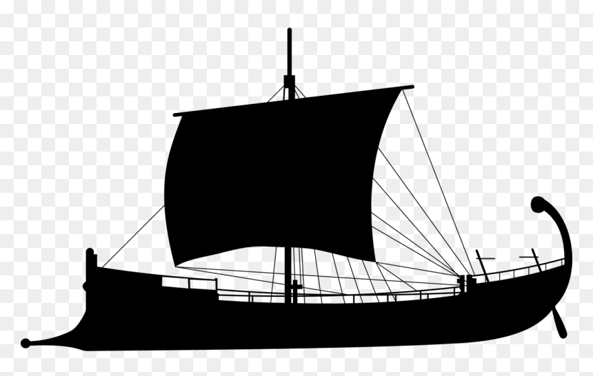 Watercraft,manila Galleon,penteconter - Greek Ship Silhouette, HD Png Download - ships png