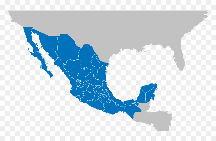 H1n1 Mexico, HD Png Download - mapa png
