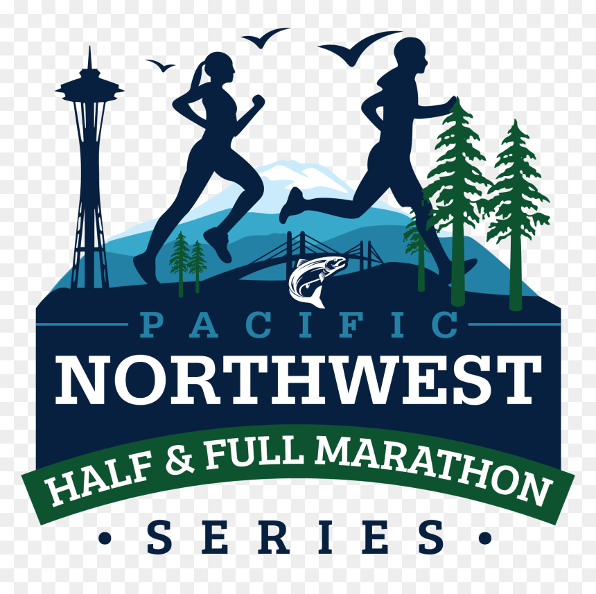 Pacific Northest Half Marathon Series Logo - Illustration, HD Png Download - marathon png