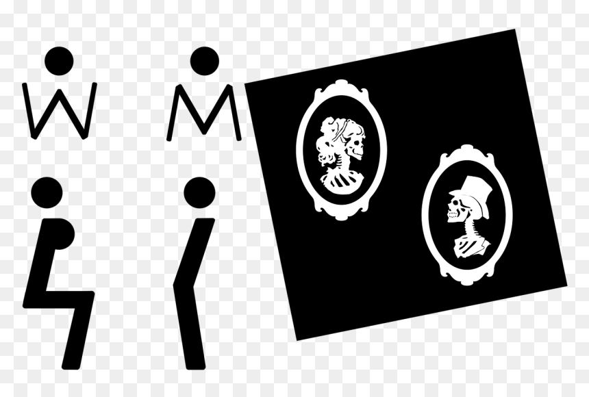 Transparent Male Female Symbols Png - Wc Signs, Png Download - restroom sign png