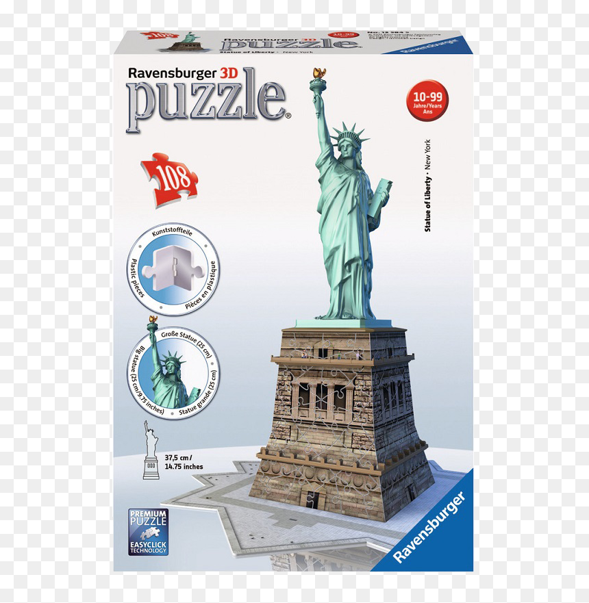 Puzzle Ravensburger 3d, HD Png Download - estatua de la libertad png