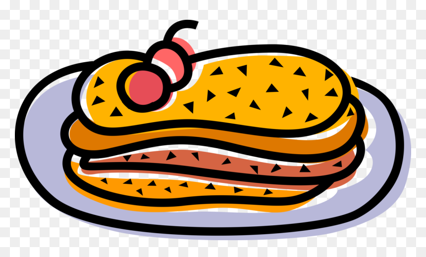 Vector Illustration Of Sandwich Sliced Cheese Or Meat, HD Png Download - cheese vector png