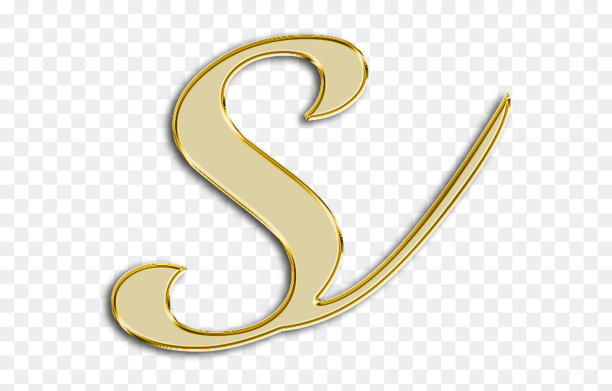 Alfabeto Minusculo Dourado Png, Transparent Png - s.png