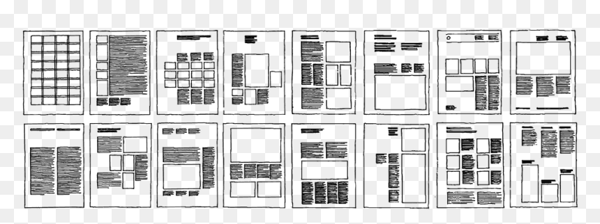 Some Of Joseph Müller-brockmann’s Hand Sketches From - Josef Muller Brockmann Grids, HD Png Download - aesthetic grid png