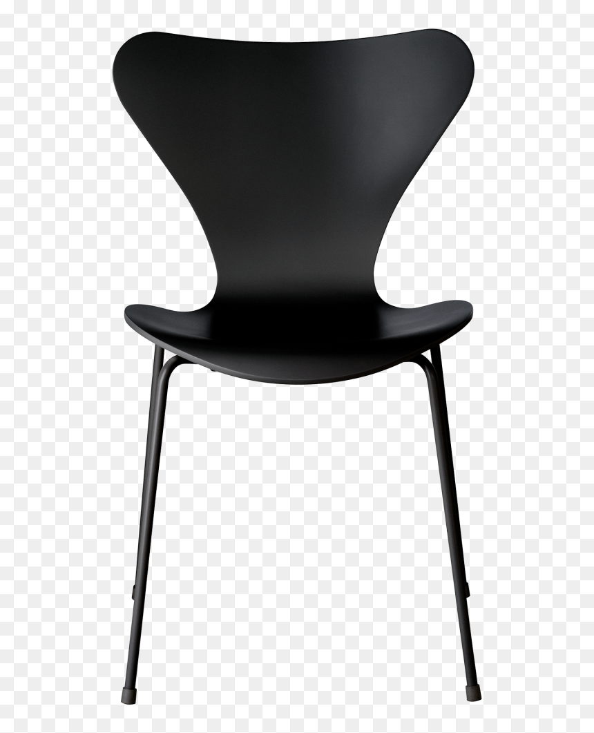 Lacquered, Full Dark Stained Oak Black ,fritz Itemprop="image"
 - 7 Series Fritz Hansen Velvet, HD Png Download - chair front view png