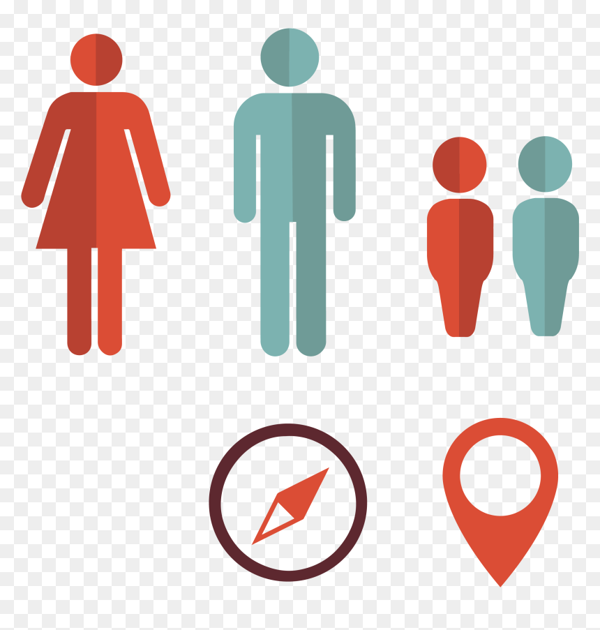 Bathroom Vector Man Woman - Target Audience Of Deodorants, HD Png Download - restroom sign png