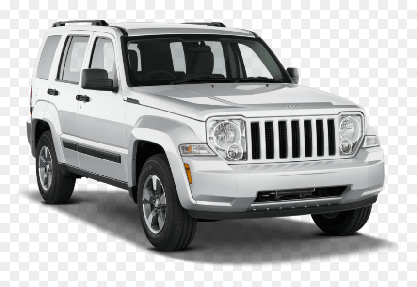 Jeep Liberty Png - White Jeep Liberty With Black Grill, Transparent Png - liberty png