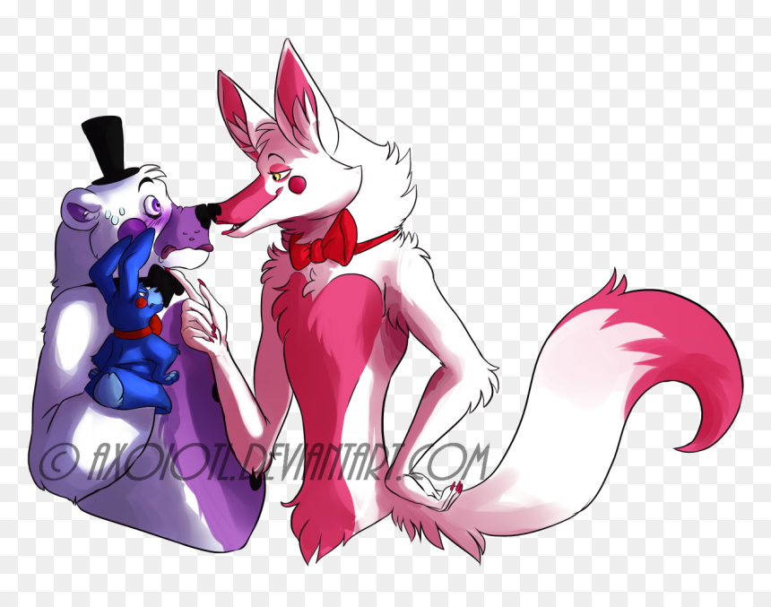 3c
i See Funtime Foxy As A Flirty Girlboy Who Enjoys - Funtime Freddy X Funtime Foxy, HD Png Download - funtime foxy png