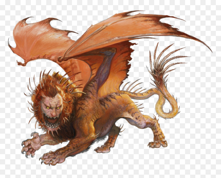 Manticore - 04 - D&d Manticore, HD Png Download - manticore png