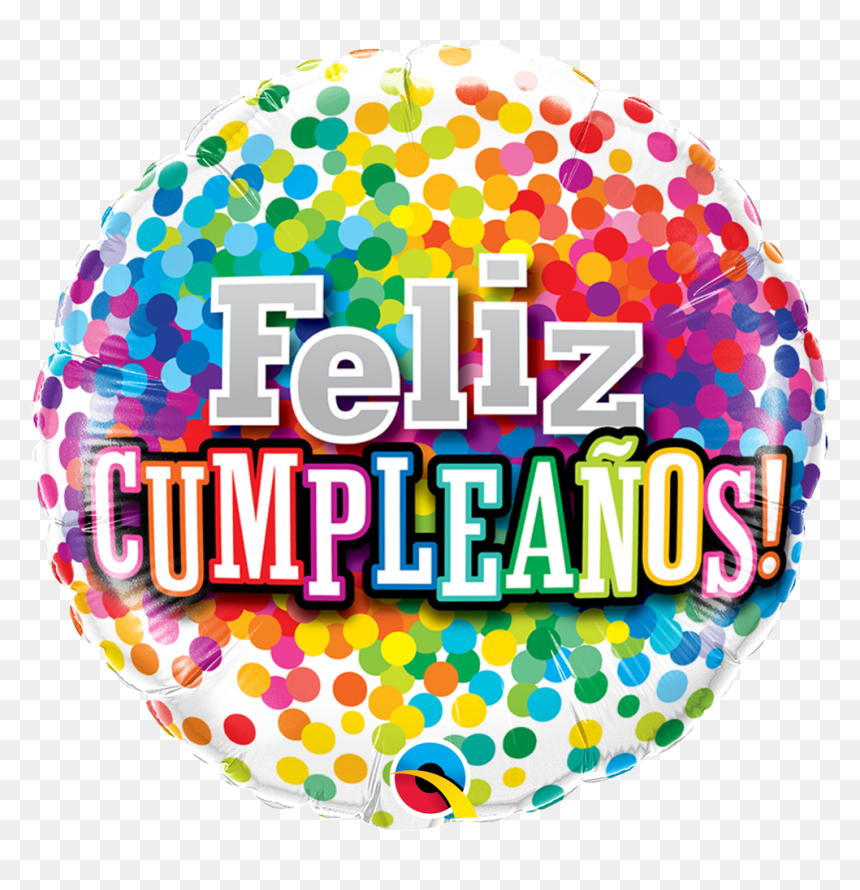 Happy Birthday Rainbow Balloons, HD Png Download - confeti globos png